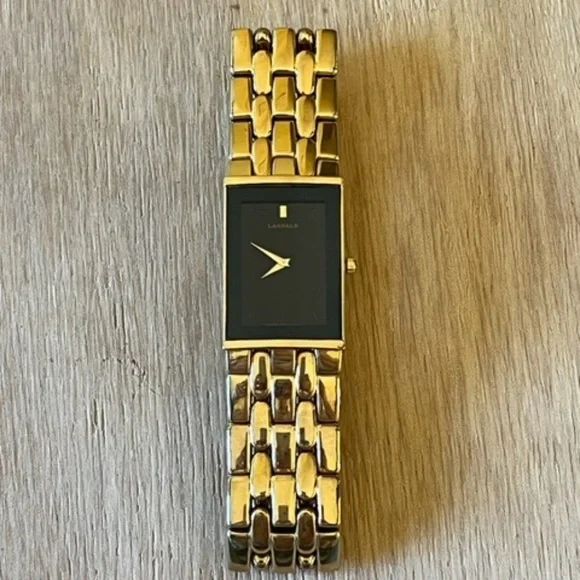 Rare Vtg Lassale Watch RARE Seiko Lassale Vintage 6020 Unisex Tank Watch Gold Tone  main image 2
